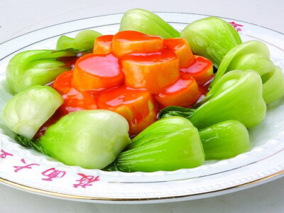 차이씬 파 또푸 菜心扒豆腐