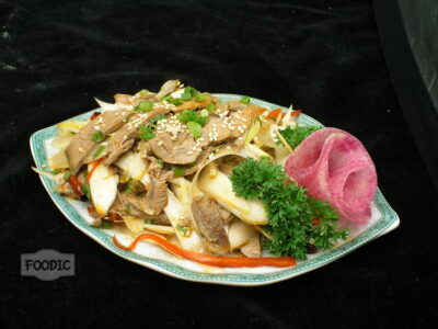 대파소고기무침, 따총 빤 뉴로우 大葱拌牛肉