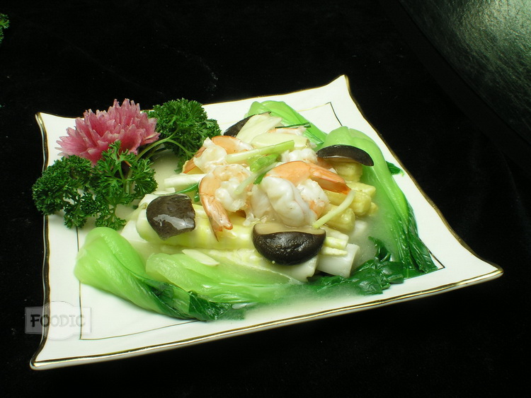 새우죽순버섯, 페이추이 진댜오 솽동 翡翠金钓烩双冬