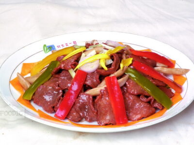 버섯소고기볶음, 차수구 뉴솽로우 茶树菇牛爽肉