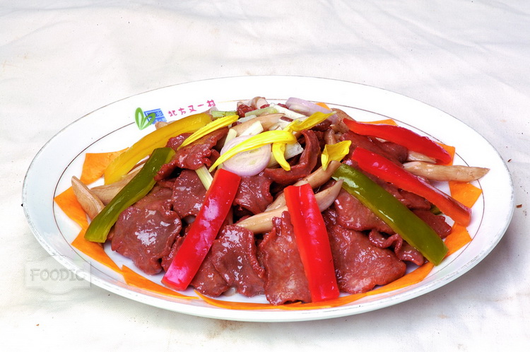 버섯소고기볶음, 차수구 뉴솽로우 茶树菇牛爽肉