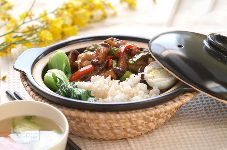 표고버섯닭고기 솥밥, 샹구화지 바오자이판 香菇滑鸡煲仔饭
