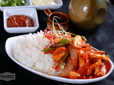 오징어비빕밤, 요위 빤판 鱿鱼拌饭