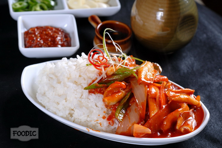오징어비빕밤, 요위 빤판 鱿鱼拌饭