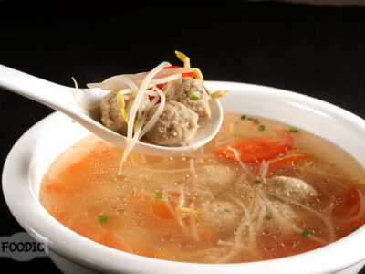 토마토완자탕, 판체위안즈탕 番茄元子汤
