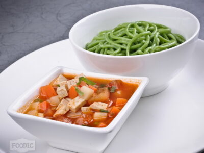 시금치 허러멘, 보차이 허러멘 菠菜饸饹面