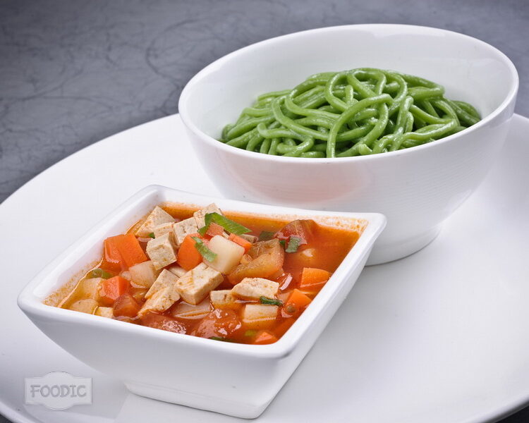 시금치 허러멘, 보차이 허러멘 菠菜饸饹面
